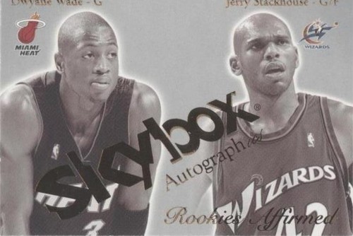 2003-04 Skybox Autographics - Dwyane Wade/Jerry Stackhouse #6RE