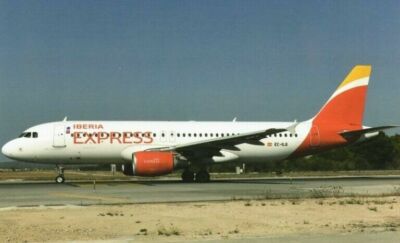Iberia Express Airbus A320-200 EC-ILQ @ Palma de Mallorca 2019 - postcard