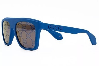 Pre-owned Gucci Gg1570s-004 Blue Sunglasses