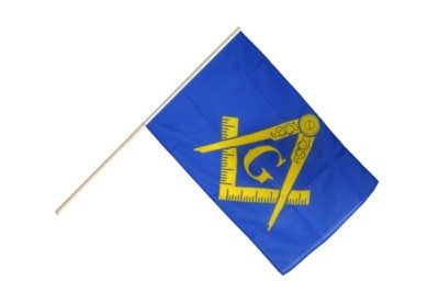 Freimaurer Flagge 90x150 Cm – Polyester, Wetterfest Mit Metallösen, UV-beständig