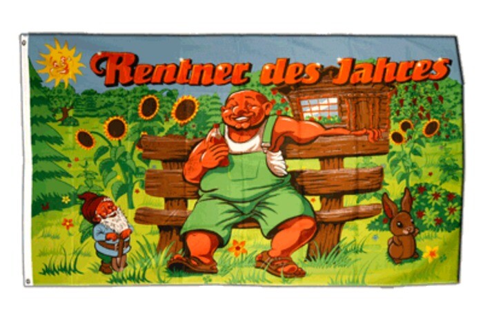 Fahne Rentner Des Jahres Flagge  Hissflagge 90x150cm