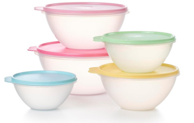 Tupperware Wonderlier Bowls Set 5 New Pastel Marvelous Mrs Maisel Heritage