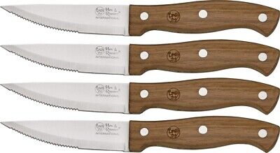 Hen & Rooster Four Piece Jumbo Steak, Set Knives Have 4 Stain - HR002-HRI-030