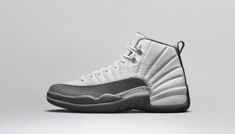 Air Jordan XII 12 Retro White /Gym Red Dark Grey leather