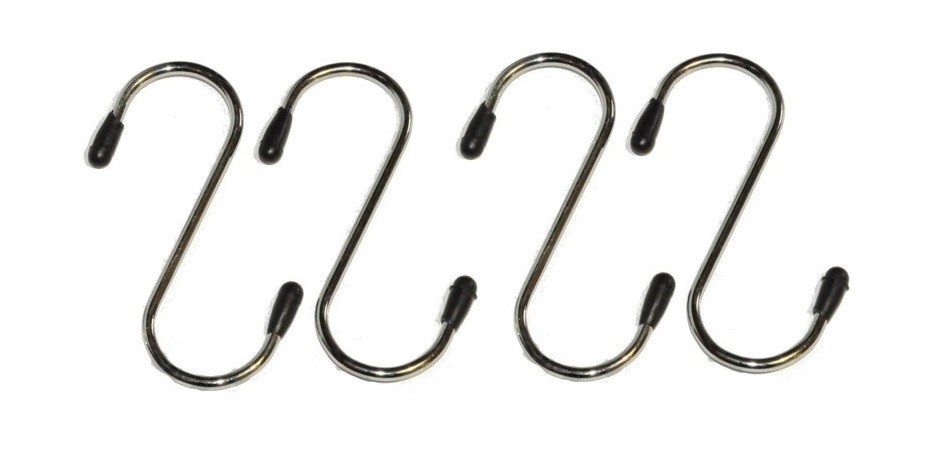 Set 4 Pezzi Ganci A S Appendini Multiuso Acciaio Con Gommino 30x85mm dfh