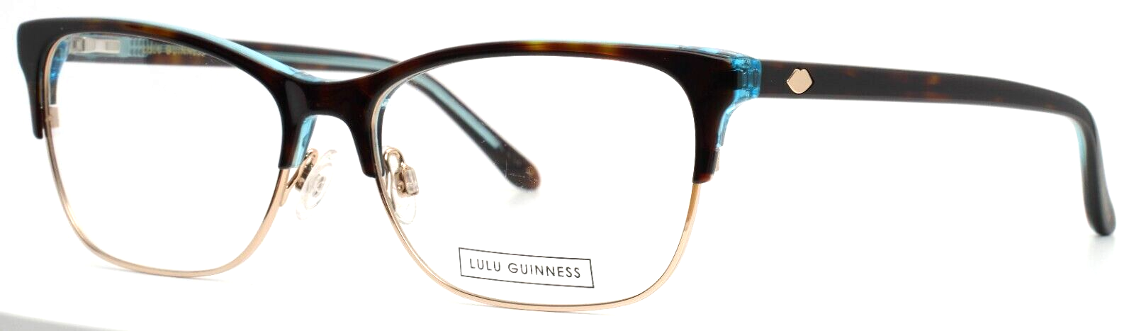 LULU GUINNESS L214 TOB Tortoise Blue Womens Semi Cat Eye