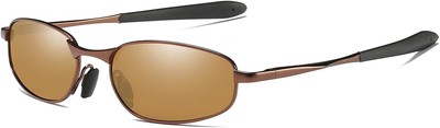 ZHILE Rectangular Polarized Sunglasses Al-Mg Alloy Temple Spring Hinge UV400 NEW
