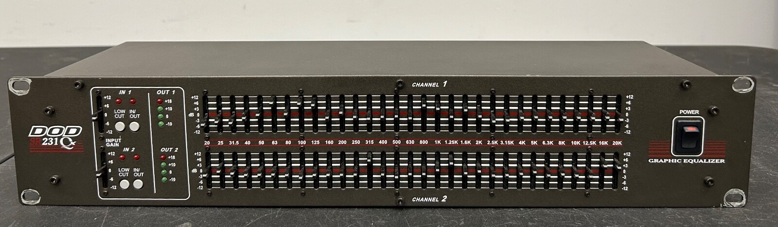 DOD SR231 QX Dual 31 Band EQ Rack Mount Graphic Equalizer W