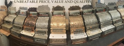 OLD/ORIG Sm Mdl 313 Bronze Nat'l. Candy Cash Register Sign - 