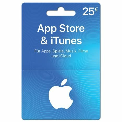 iTunes 25€ EUR Gutschein Key 25 Euro Apple Guthaben Code f. AT/Ö Konto