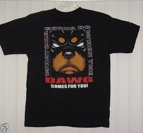 最終価格‍us vintage dog shirt. Mens Vintage Rare DaDawg Rottweiler Dog Black Graphic T