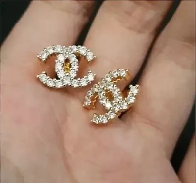1CT Round Lab Created Diamond Women Wedding Stud Earring 14K Yellow Gold Plated