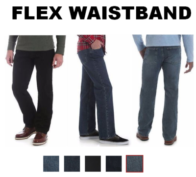 Wrangler Regular Fit Comfort Flex Waistband Jeans Performance Series Men s