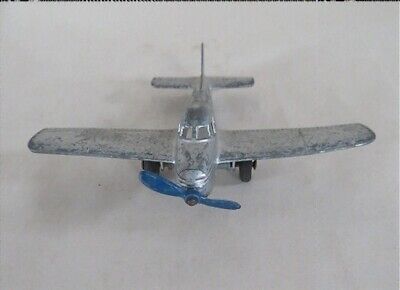 Vintage Diecast Tootsie Toy Metal Navion Silver Single Propeller Plane Made USA