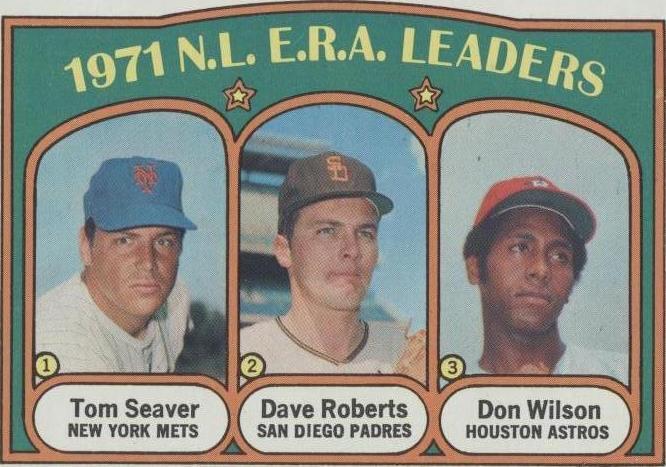 1972 Topps - League Leaders #91 Tom Seaver, Dave Roberts, Don Wilson