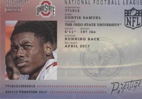2017 Panini Prestige Curtis Samuel #19