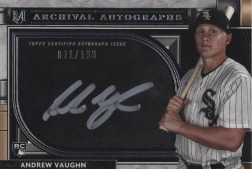 2022 Topps Museum collection Andrew Vaughn Triple Patch Auto 183