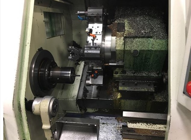 HWACHEON Hi-TECH 100B 2-AXIS CNC LATHE, with Barfeed--Mazak, Haas, Doosan, Mori
