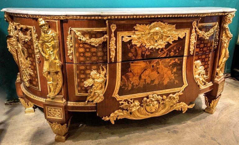 Louis XVI Style Commode After Jean-Henri Riesener