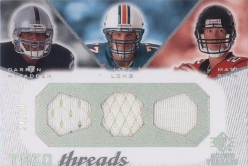 2008 SP Rookie Threads Darren McFadden Jake Long Matt Ryan #TT-LMR