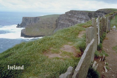 CLIFFS MOHER OCEAN VIEW IRELAND BURREN IRISH TRAVEL POSTER REPRO