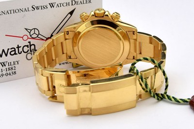 Rolex Daytona Yellow Gold Champagne Paul Newman Dial Rehaut 116528 Watch Chest