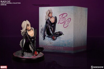 -=] SIDESHOW - Spider-Man Black Cat by J.Scott Campbell Comiquette Polystone [=-
