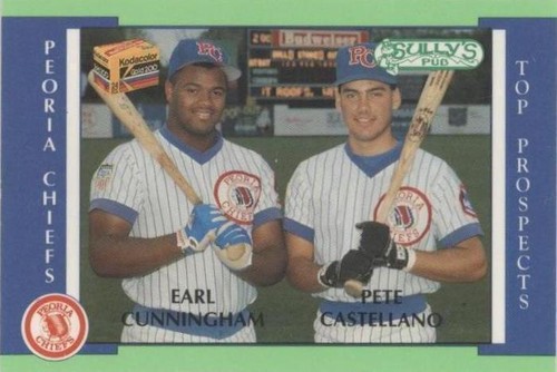 1990 Kodak Peoria Chiefs - Earl Cunningham Pedro Castellano #9