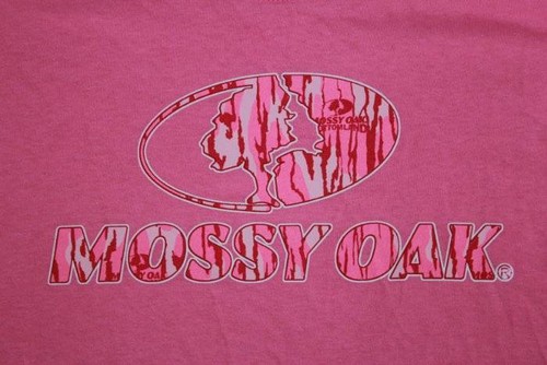 Pre-owned Mossy Oak Womens T Shirt Size Medium  Pink Camouflage Graphic Top Hunting