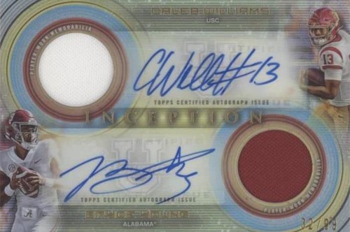 2022-23 Bowman Inception University Bryce Young Caleb Williams #DADR-WY