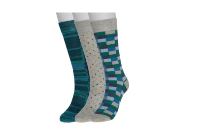 The SAVILE ROW COMPANY Mens (3 Pack) Mosaic Crew SOCKS NIP