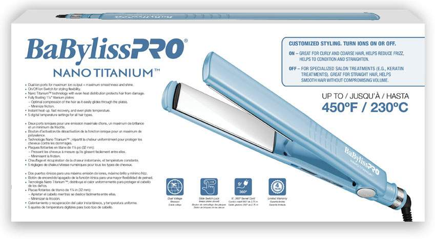 BaBylissPRO Nano Titanium 1¼ " Professional Dual Iconic Flat Iron | BNT9125TUC