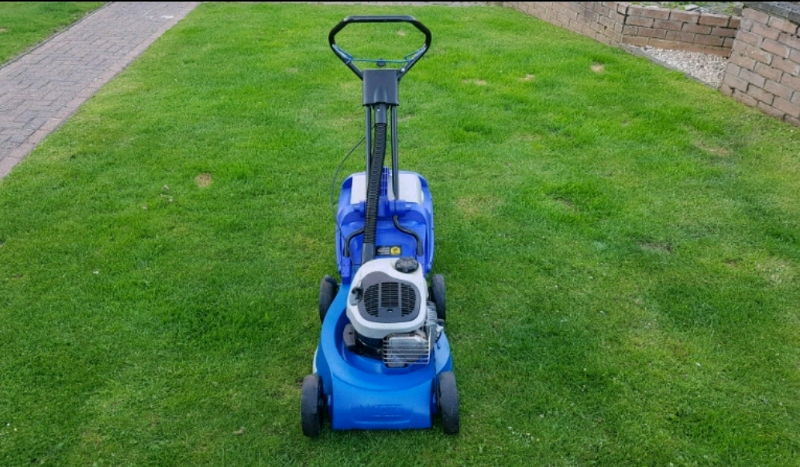 Powerful Petrol Professional Lawnmower with Grass 