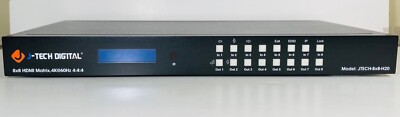 J-Tech Digital 8x8 HDMI Matrix Switch Switcher 4K @ 60Hz 18Gbps 4:4:4 H20 NEW