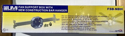 Lot of 2 - Orbit FSB-NBH New Construction Fan Support Box Hanger 4'' Octagonal