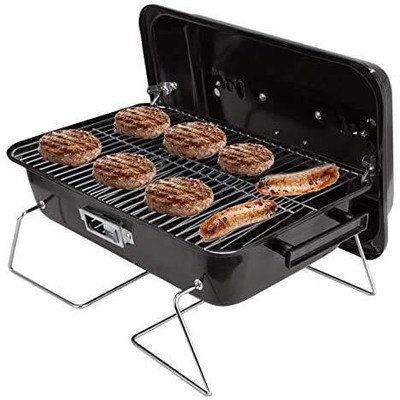 Omaha Go Anywhere Portable Grill with Lid - Mini Table Top Grill for Camping,...