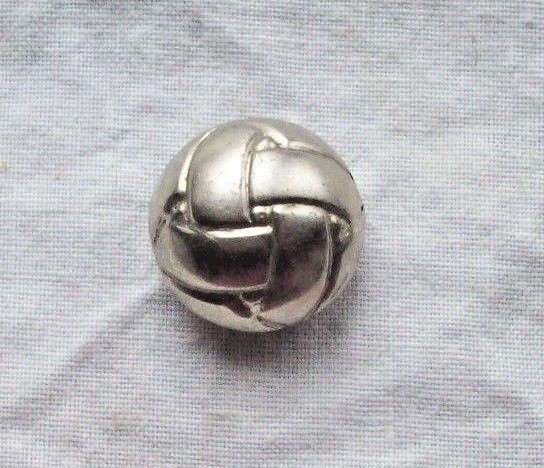 SILVER METAL ETCHED DOME BUTTON  ABOUT 3/4