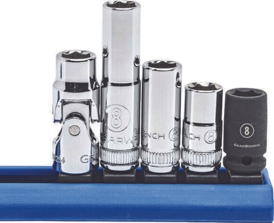 5Pc 1/4'' Drive 6 Point 8MM Socket Set KDT-80102