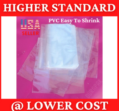 500 to 3000 pcs 4x6'', 6x6'', 6x7'' up to 8x12'' PVC Heat Shrink Wrap Film Flat Bags