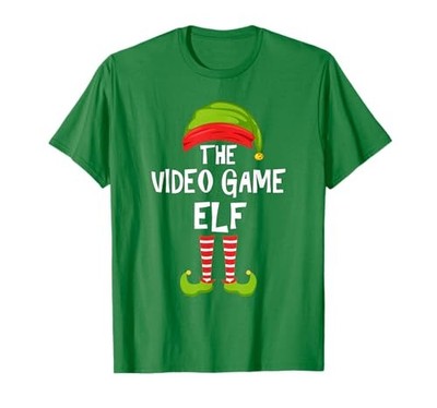 Video Game Elf Matching Family Christmas Party Pajamas Group T-Shirtfrom JP