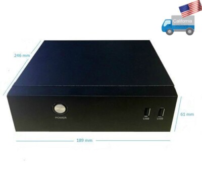 Mini ITX Silent HTPC mITX Media Center PC Case w/ 90W 12V DC-to-ATX Power Supply
