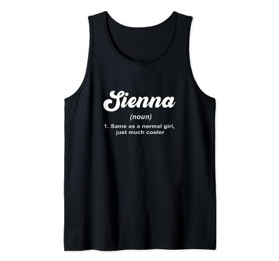 Sienna Noun Definition Personalized Name Sienna Tank Top