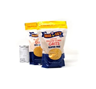 Dixie Lily Yellow Grits with Recipe Card - Pack of 2 - Dixie Lily Yellow Corn...