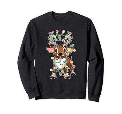 Baby Reindeer Cute Reindeer Deer Christmas Lights Kids Sweatshirtfrom JP