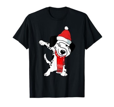 Lustiges Dabbing Dalmatiner T-Shirt - Lustiges Dabbing Dalmatiner Weihnachtsk...