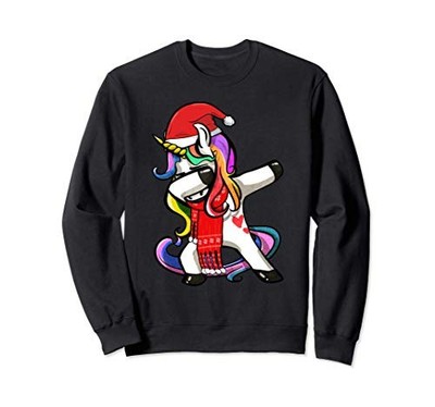 Dabbing Einhorn Sweatshirt Lustig Einhorn Weihnachtskostüm Geschenk für Einhorn