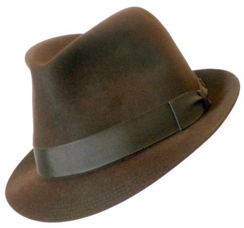 Vintage Leather Bucket / Jazz / Fedora? Hat by Winner New York