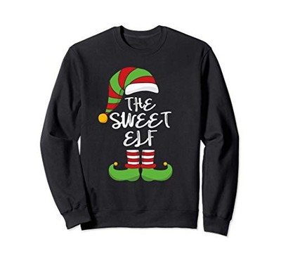 Funny Sweet Elf Christmas Santa Helper Family Matching Sweatshirtfrom JP
