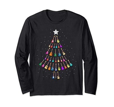 Christmas Tree Guitar Guitar Christmas Guitarist Band Musician Long Sleeve