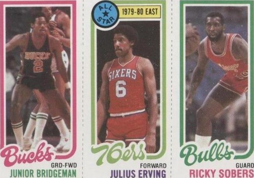 1980-81 Topps - Ricky Sobers/Junior Bridgeman/Julius Erving #49-1-146